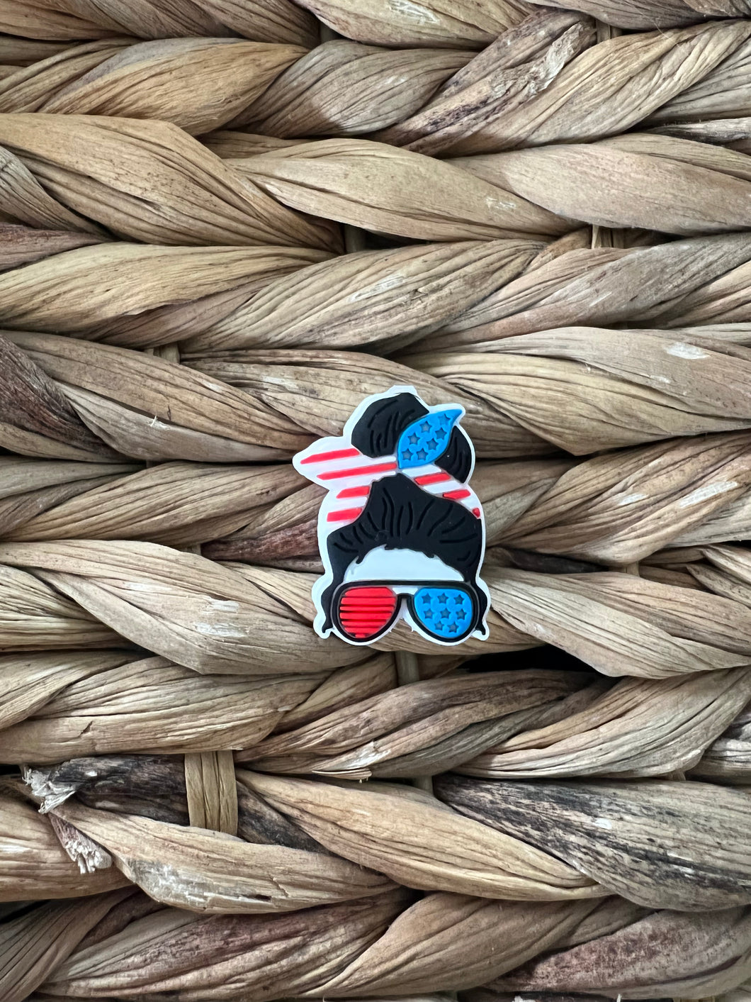 American flag girl