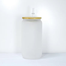 Load image into Gallery viewer, Glass Sublimation Jar with Bamboo Lid
