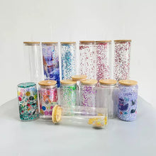 Load image into Gallery viewer, 20 oz glass snow globe tumblers
