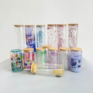 20 oz glass snow globe tumblers