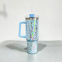 Load image into Gallery viewer, **PRE ORDER** Holographic Leopard print 40 oz tumbler
