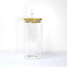 Load image into Gallery viewer, Glass Sublimation Jar with Bamboo Lid
