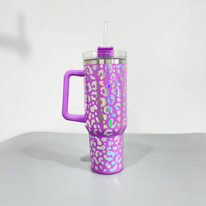 **PRE ORDER** Holographic Leopard print 40 oz tumbler