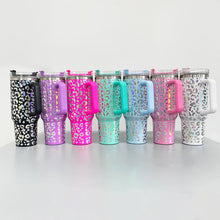 Load image into Gallery viewer, **PRE ORDER** Holographic Leopard print 40 oz tumbler
