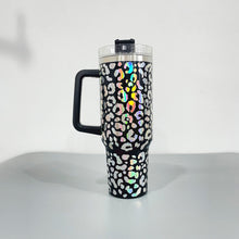 Load image into Gallery viewer, **PRE ORDER** Holographic Leopard print 40 oz tumbler
