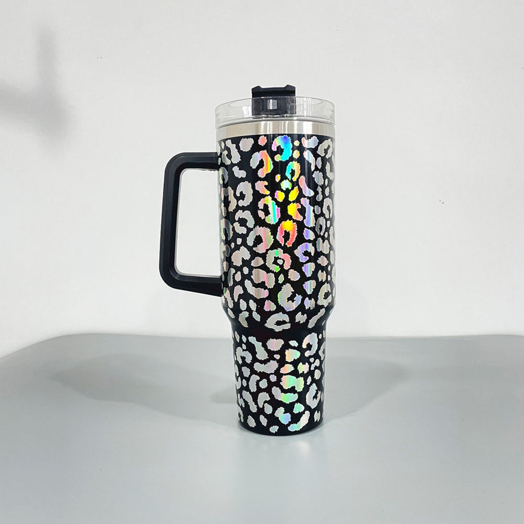 **PRE ORDER** Holographic Leopard print 40 oz tumbler